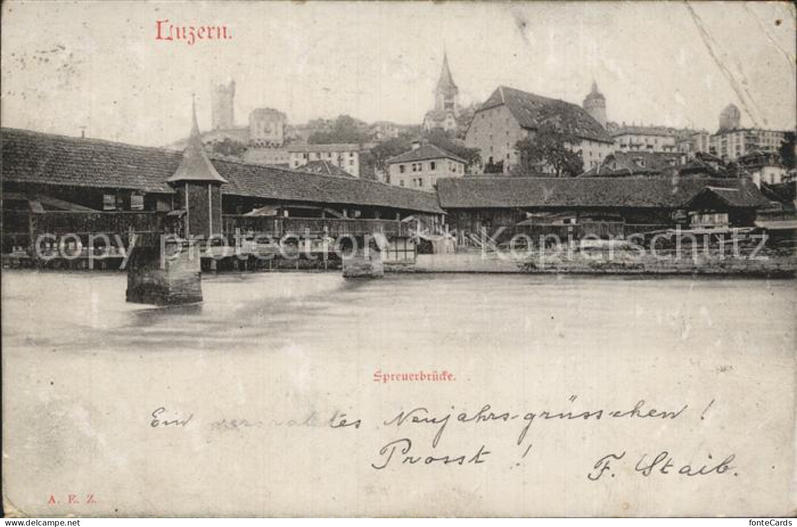 12318091 Luzern LU Spreuerbruecke Holzbruecke Vierwaldstaettersee Luzern - Andere & Zonder Classificatie