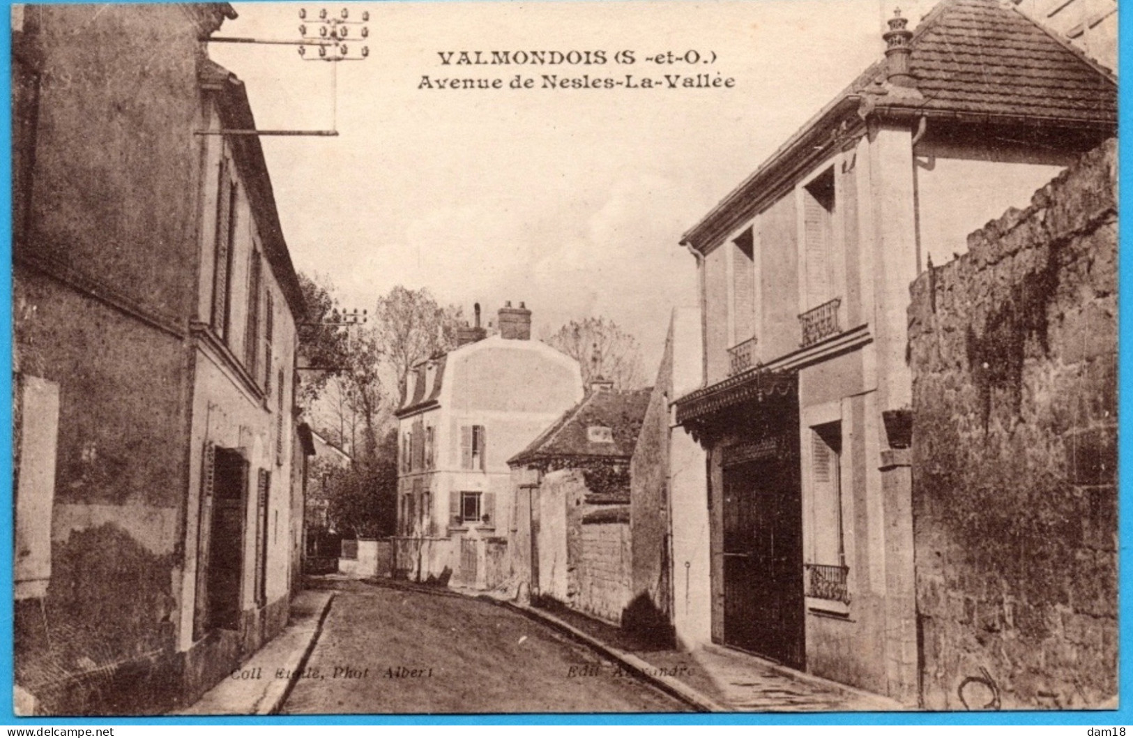 VALMONDOIS (95) LOT DE 3 CPA AVENUE DE NESLES LA VALLEE ET ENTREE DU VILLAGE 6 PHOTOS R/V - Valmondois