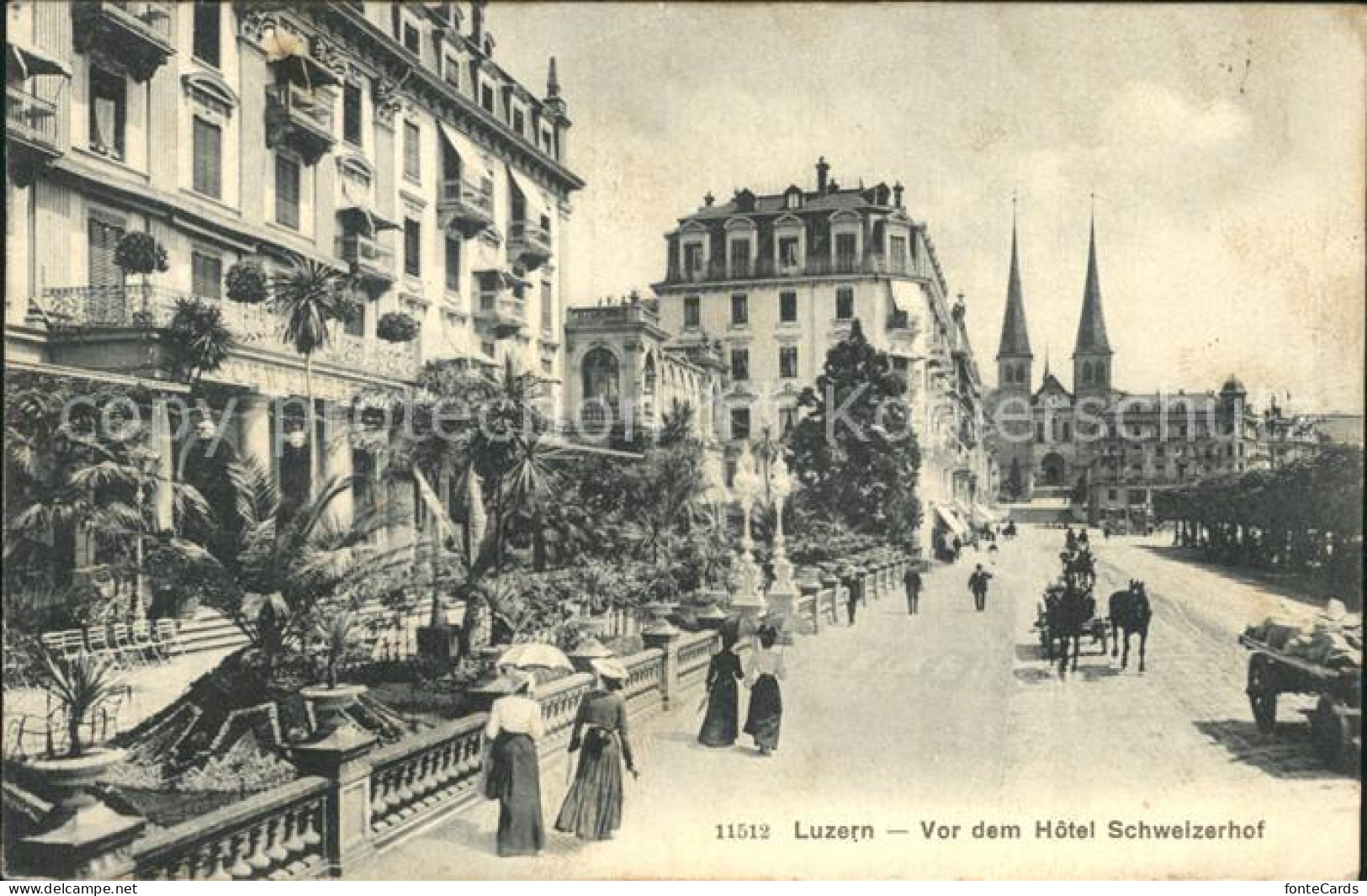 12318084 Luzern LU Vor Dem Hotel Schweizerhof Luzern - Andere & Zonder Classificatie