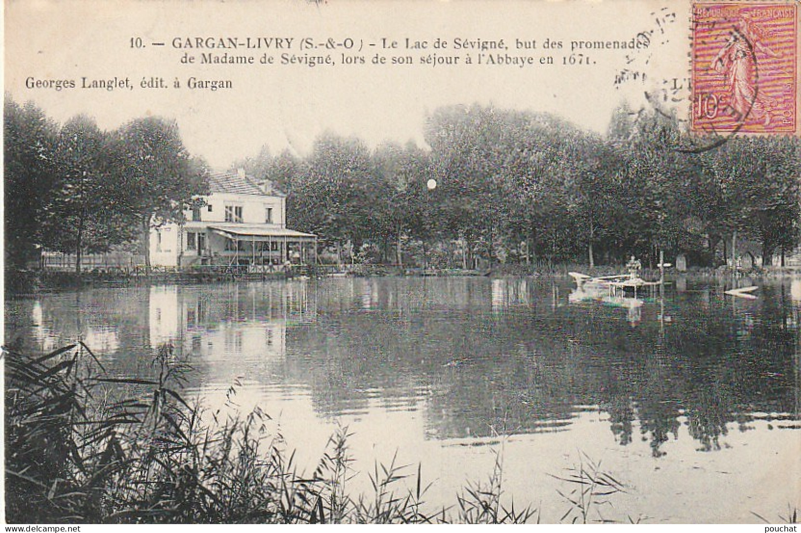 VE 18-(93) GARGAN LIVRY - LE LAC DE SEVIGNE - EDIT . G . LANGLET , GARGAN - 2 SCANS - Livry Gargan