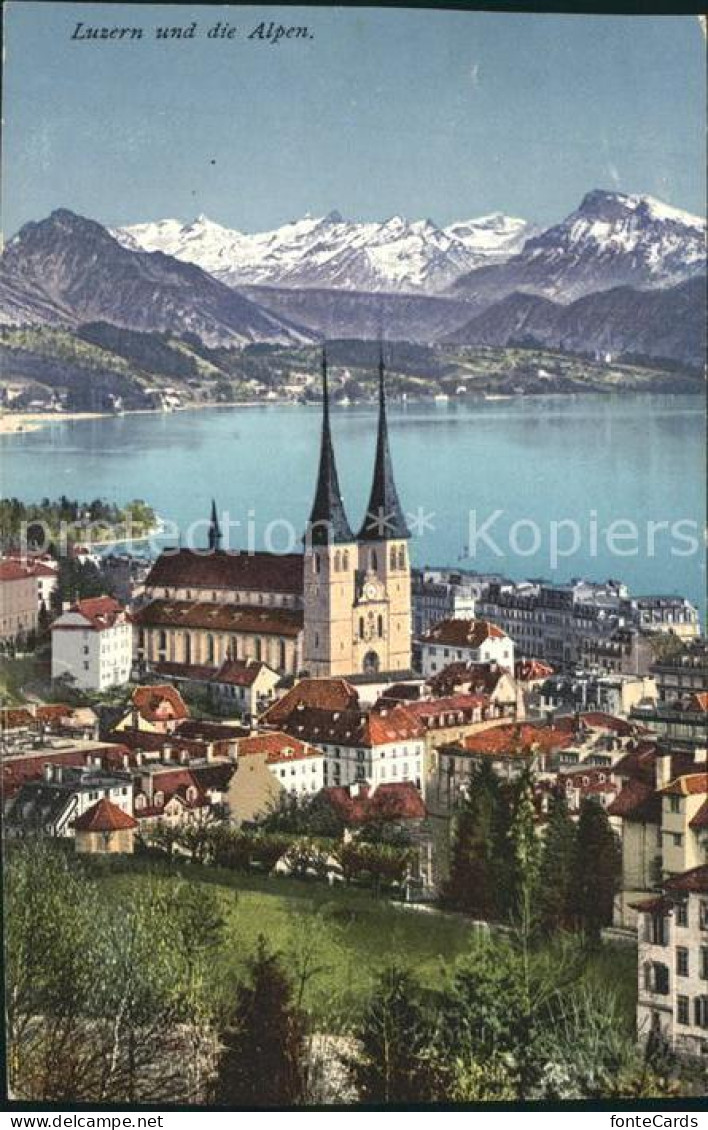 12318068 Luzern LU Hofkirche Vierwaldstaettersee Alpenpanorama Luzern - Andere & Zonder Classificatie