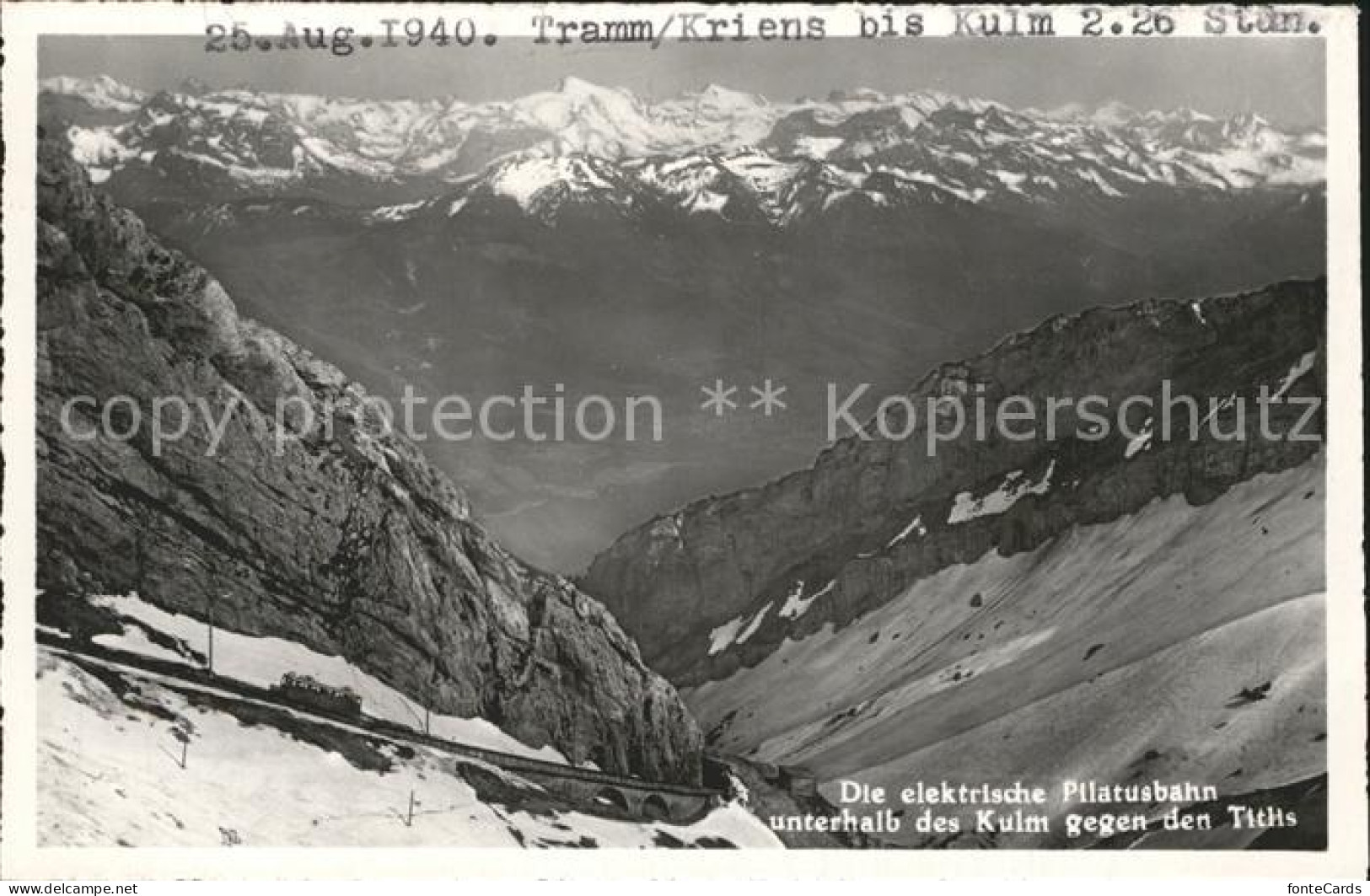 12318060 Pilatus Kulm Elektrische Pilatusbahn Gegen Den Titlis Alpenpanorama Pil - Sonstige & Ohne Zuordnung