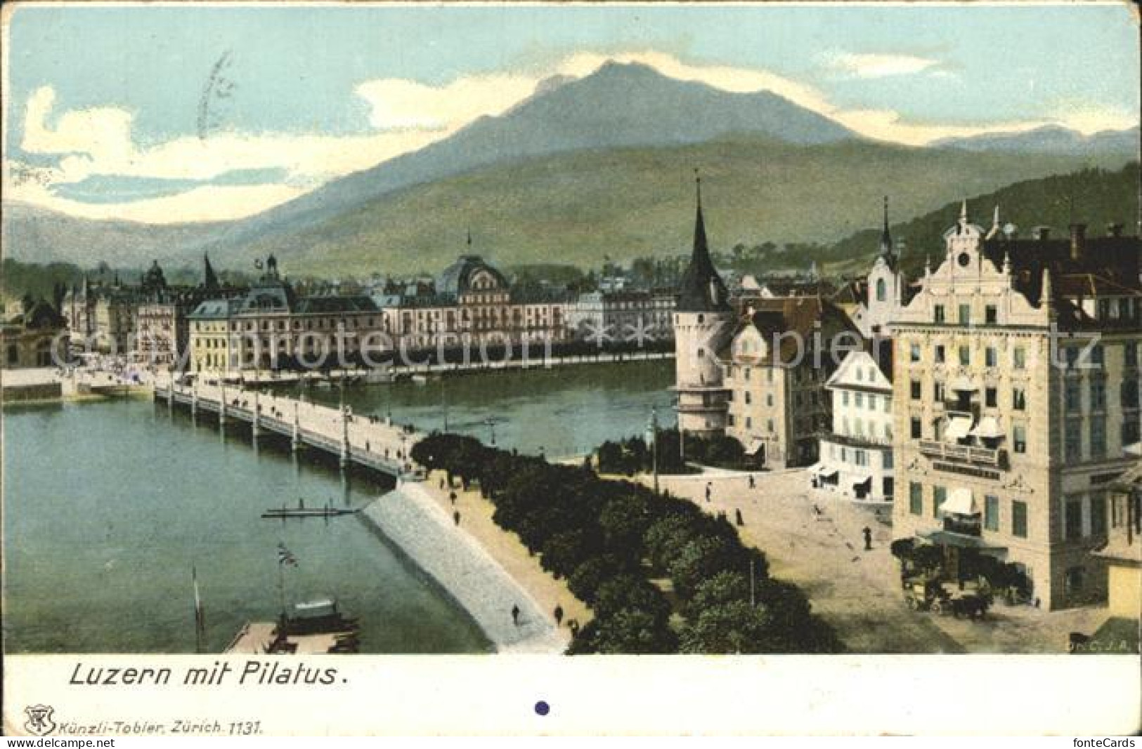 12318043 Luzern LU Bruecke Blick Zum Pilatus Luzern - Andere & Zonder Classificatie