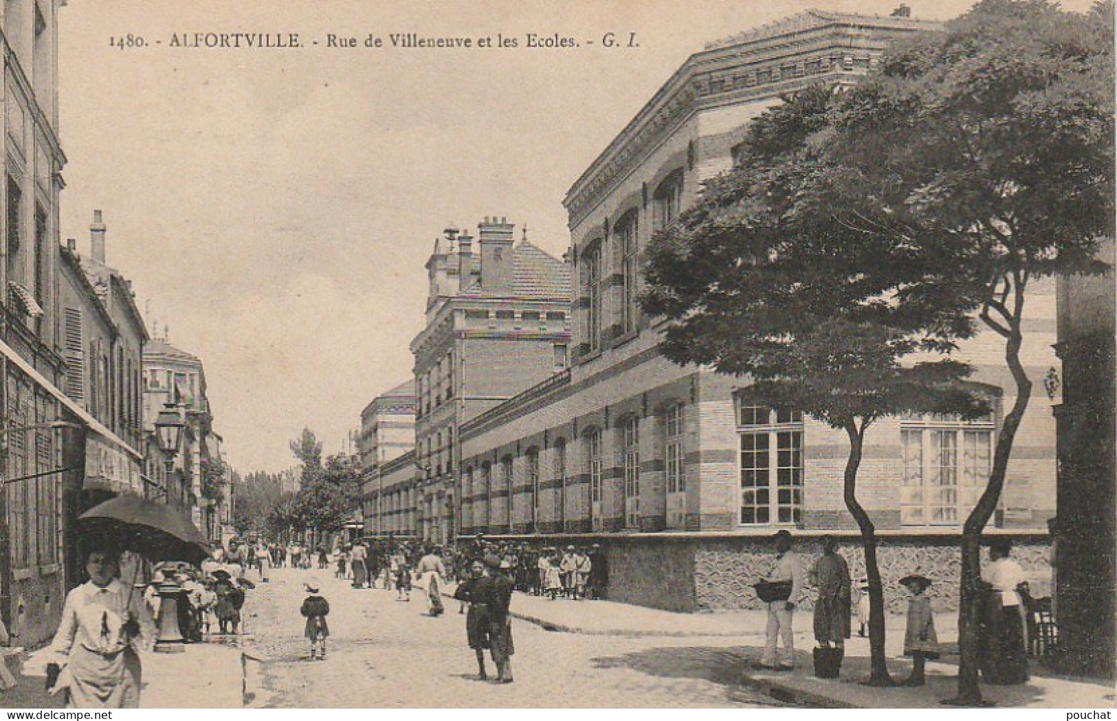 VE 19-(94) ALFORTVILLE - RUE DE VILLENEUVE ET LES ECOLES - ANIMATION - GROUPES D' ENFANTS- 2 SCANS - Alfortville