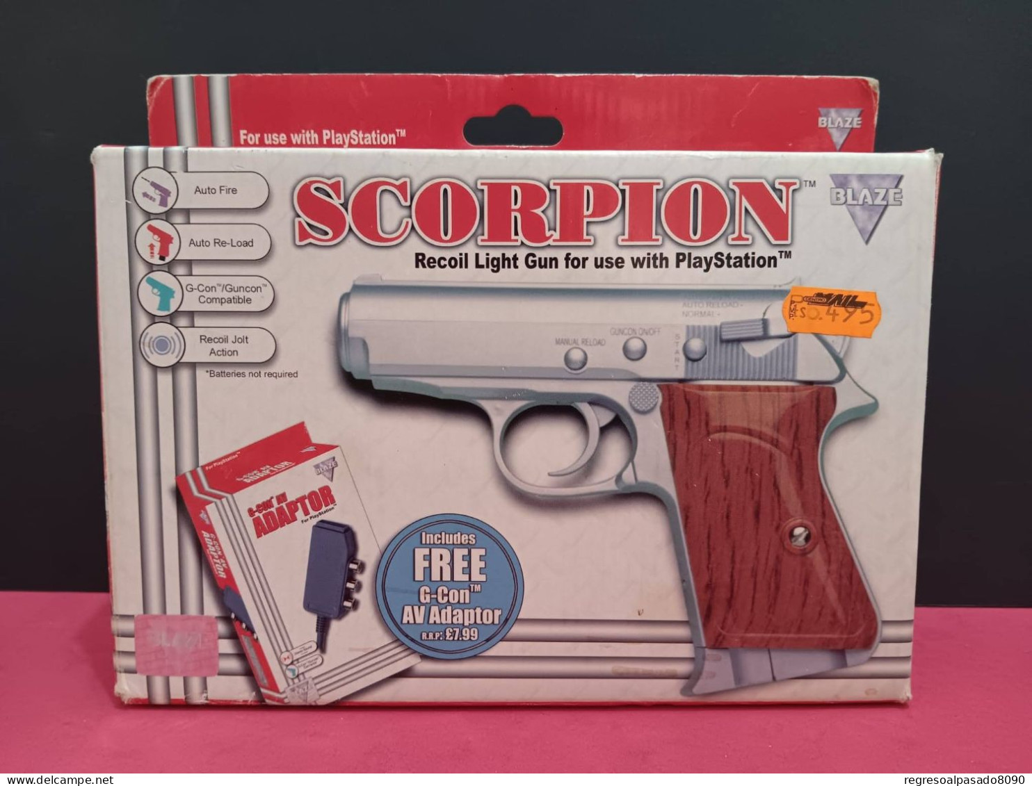 Pistola Scorpion Blaze Con Av Adaptador Para Playstation En Su Caja Original - Other & Unclassified