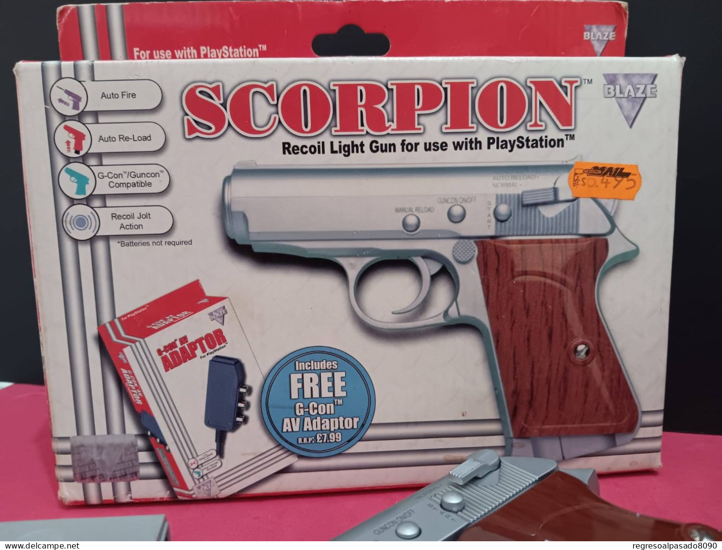 Pistola Scorpion Blaze Con Av Adaptador Para Playstation En Su Caja Original - Otros & Sin Clasificación