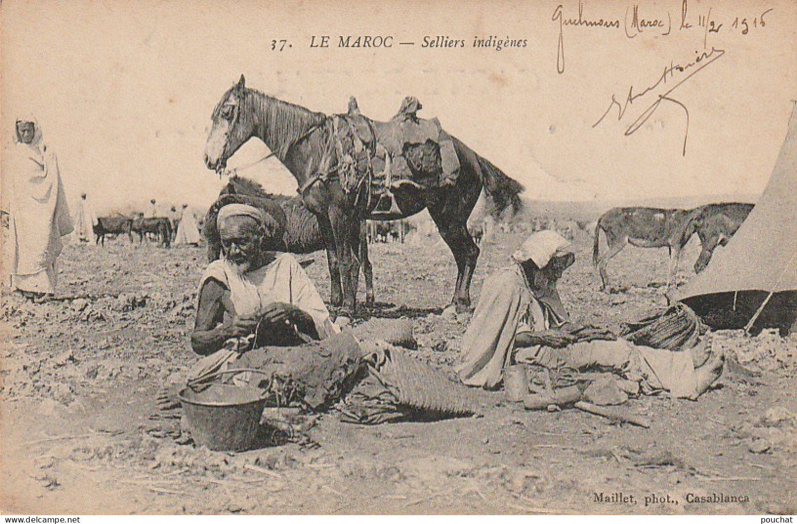 VE 21-(MAROC) LE MAROC  - SELLIERS INDIGENES - PHOT . MAILLET , CASABLANCA - 2 SCANS - Autres & Non Classés