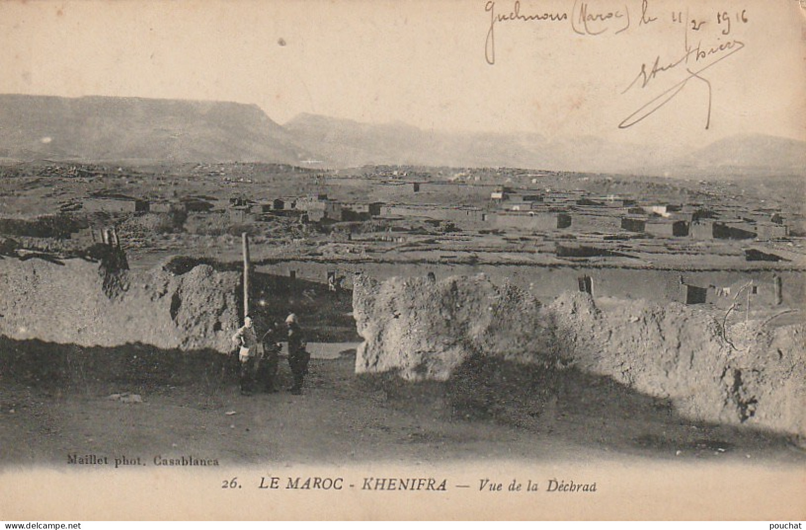 VE 21-( MAROC ) KHENIFRA - VUE DE LA DECHRA - 2 SCANS - Sonstige & Ohne Zuordnung