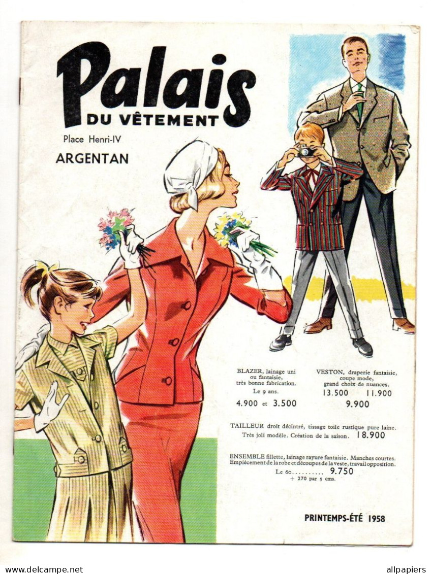 Catalogue Palais Du Vêtement Printemps-été 1958 Place Henri IV Argentan - 19 Pages - Textilos & Vestidos