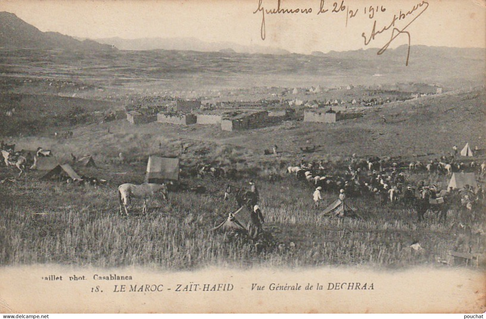 VE 21-( MAROC ) ZAIT HAFID - VUE GENERALE DE LA DECHRAA - 2 SCANS - Other & Unclassified