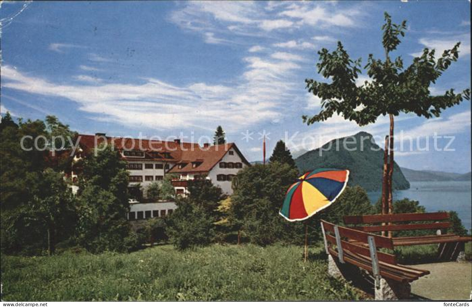 12317981 Vitznau Ferienheim Und Hotel SMUV Sonnenschirm Vitznau - Altri & Non Classificati