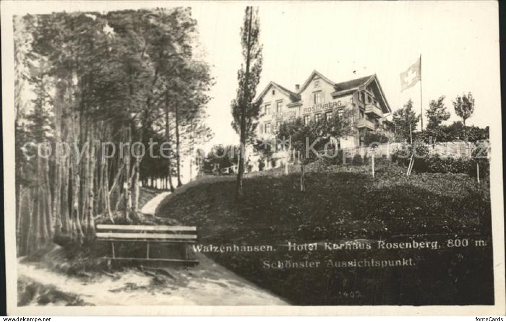 12317970 Walzenhausen AR Hotel Kurhaus Rosenberg Aussichtspunkt Walzenhausen - Sonstige & Ohne Zuordnung