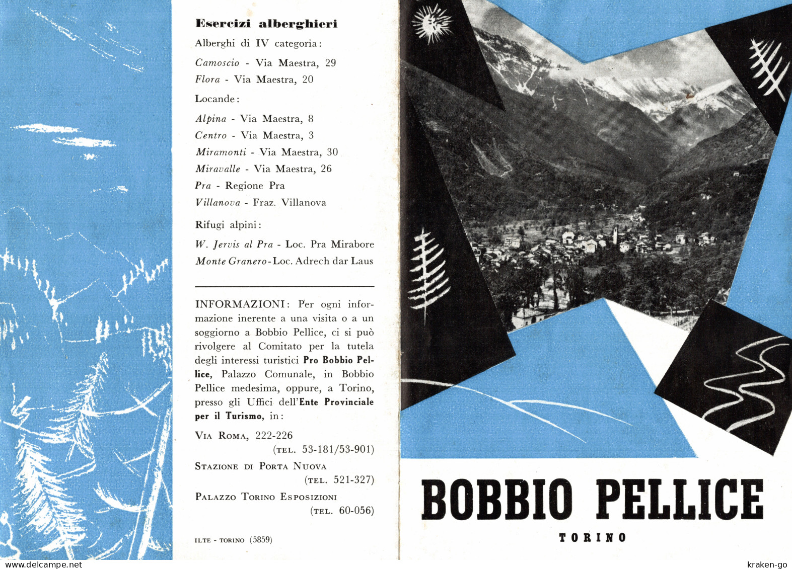 BOBBIO PELLICE, Torino - Brochure, Pieghevole Pubblicitario Cm. 11,0 X 16,0 - #079 - Otros & Sin Clasificación