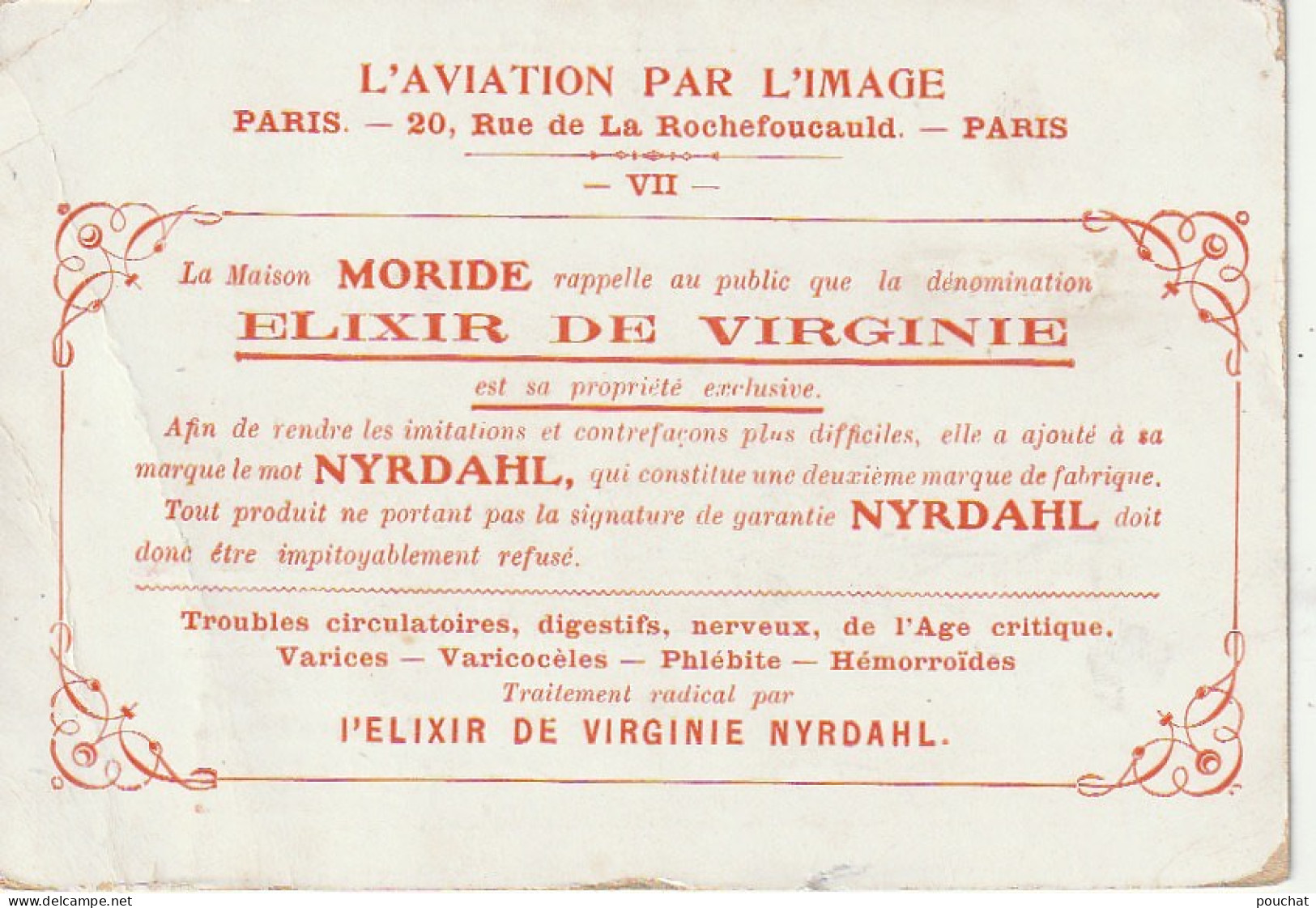 VE 23- LE 1er VOYAGE EN AEROPLANE - FARMAN VOLE DE CHALONS A REIMS (1908) - L' AVIATION PAR L' IMAGE - CARTE PUB NYRDAHL - Autres & Non Classés