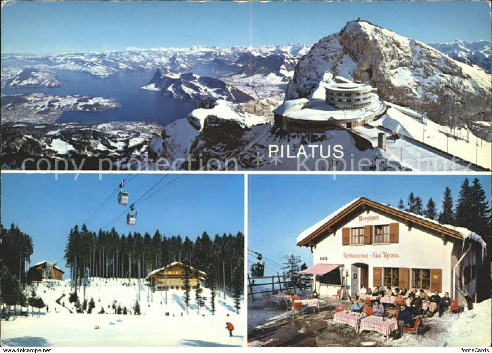 12317424 Pilatus Kulm Hotel Bellevue Bergwirtschaft Krienseregg Berghus Gondelba - Sonstige & Ohne Zuordnung
