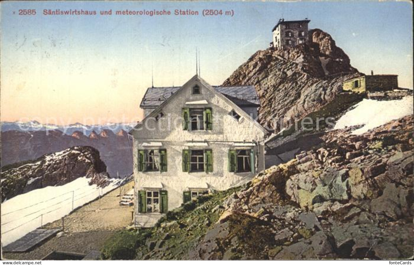 12317198 Saentis AR Wirtshaus Meteorologische Station Gipfel Appenzeller Alpen S - Sonstige & Ohne Zuordnung