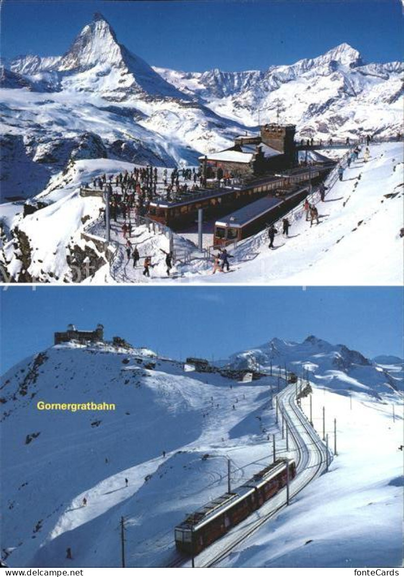 12316888 Zermatt VS Bergstation Gornergrat Mit Matterhorn Und Gornergratbahn  - Andere & Zonder Classificatie