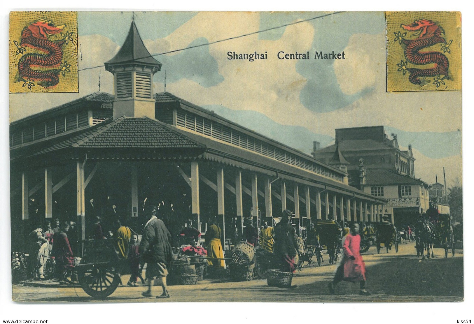 CH 57 - 20478 SHANGHAI, Market, China - Old Postcard - Unused - China