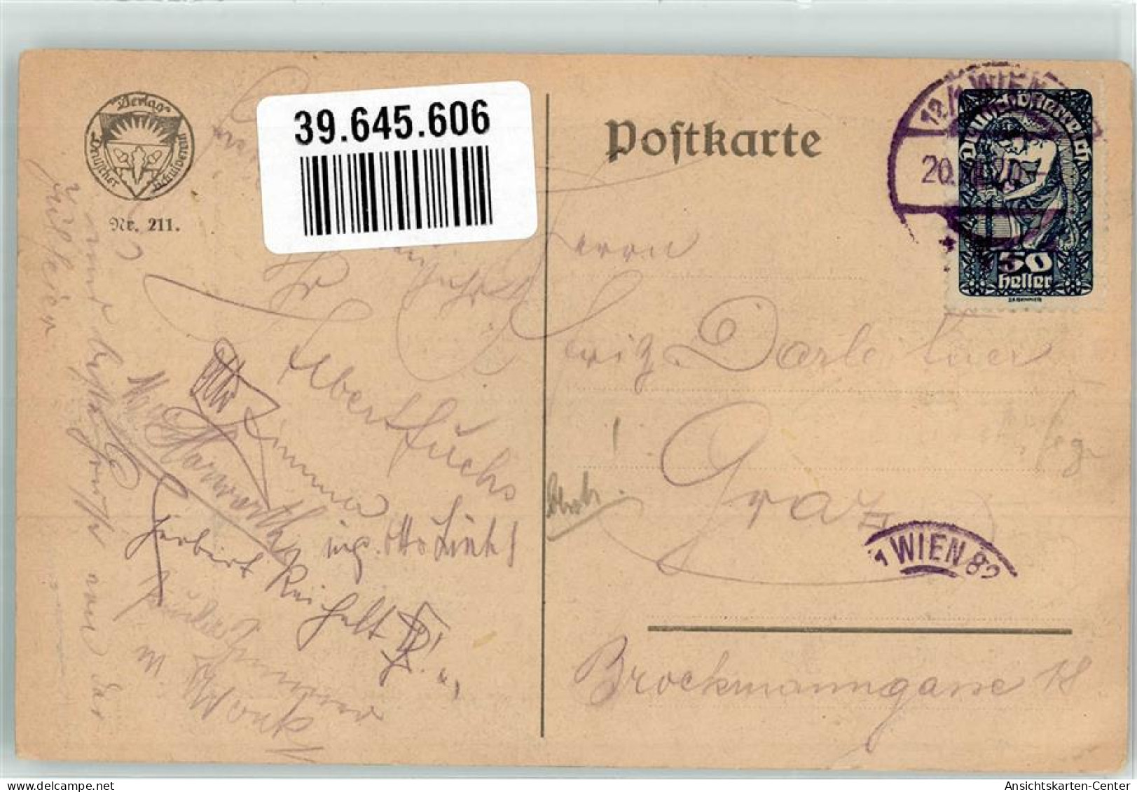 39645606 - Neujahr Schornsteinfeger Mistelzweig Zigarette Deutscher Schulverein Karte Nr. 211 - Other & Unclassified