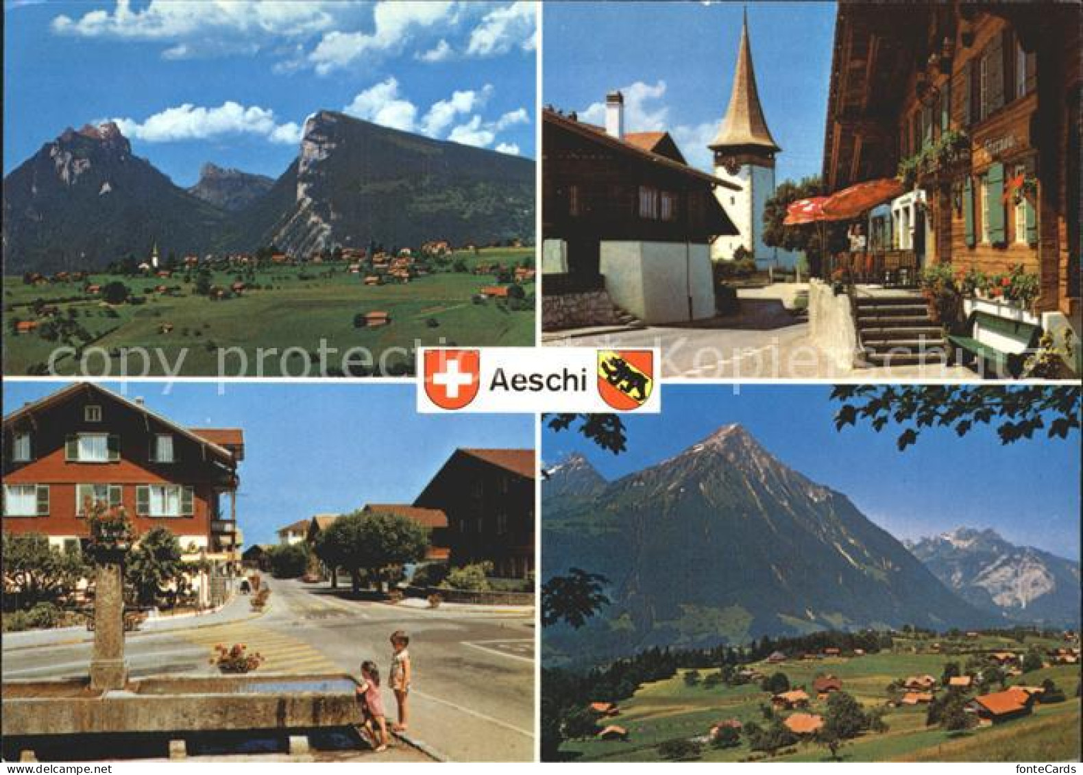 12316263 Aeschi BE Rothorn Dorfstrasse Kirche Niesen Aeschi Spiez - Autres & Non Classés