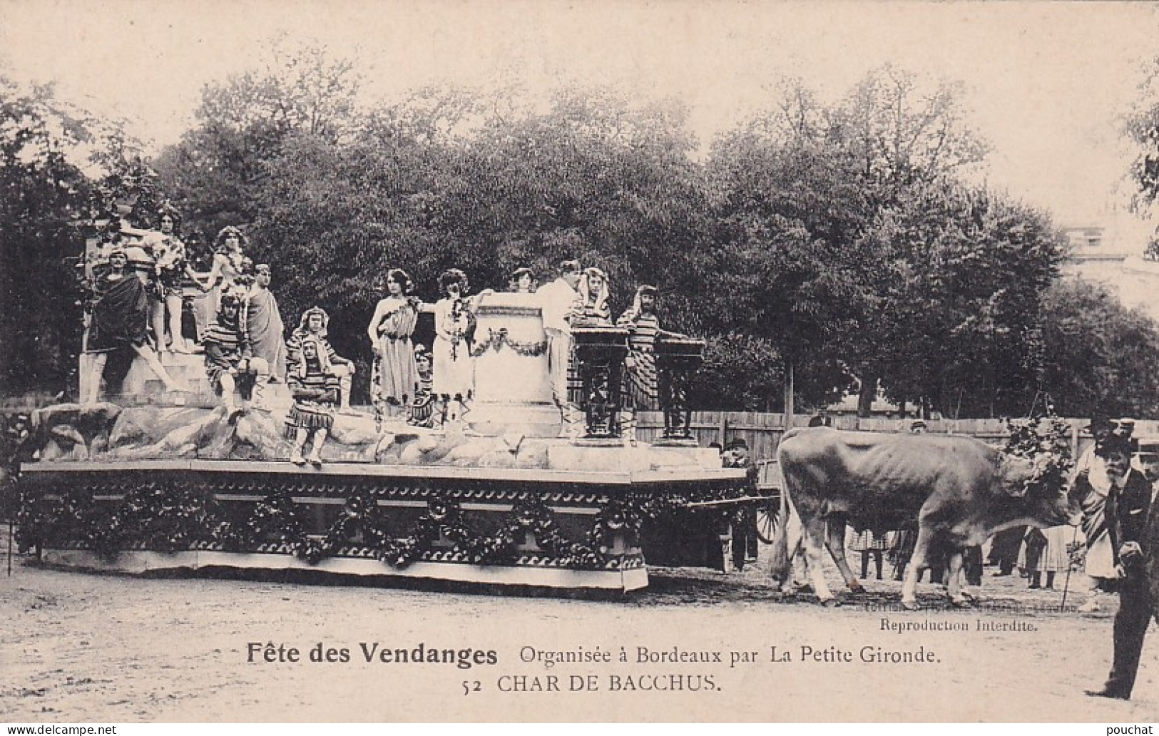 TE Nw28-(33) BORDEAUX - FETE DES VENDANGES ORGANISEE PAR  " LA PETITE GIRONDE " - CHAR DE BACCHUS - Bordeaux