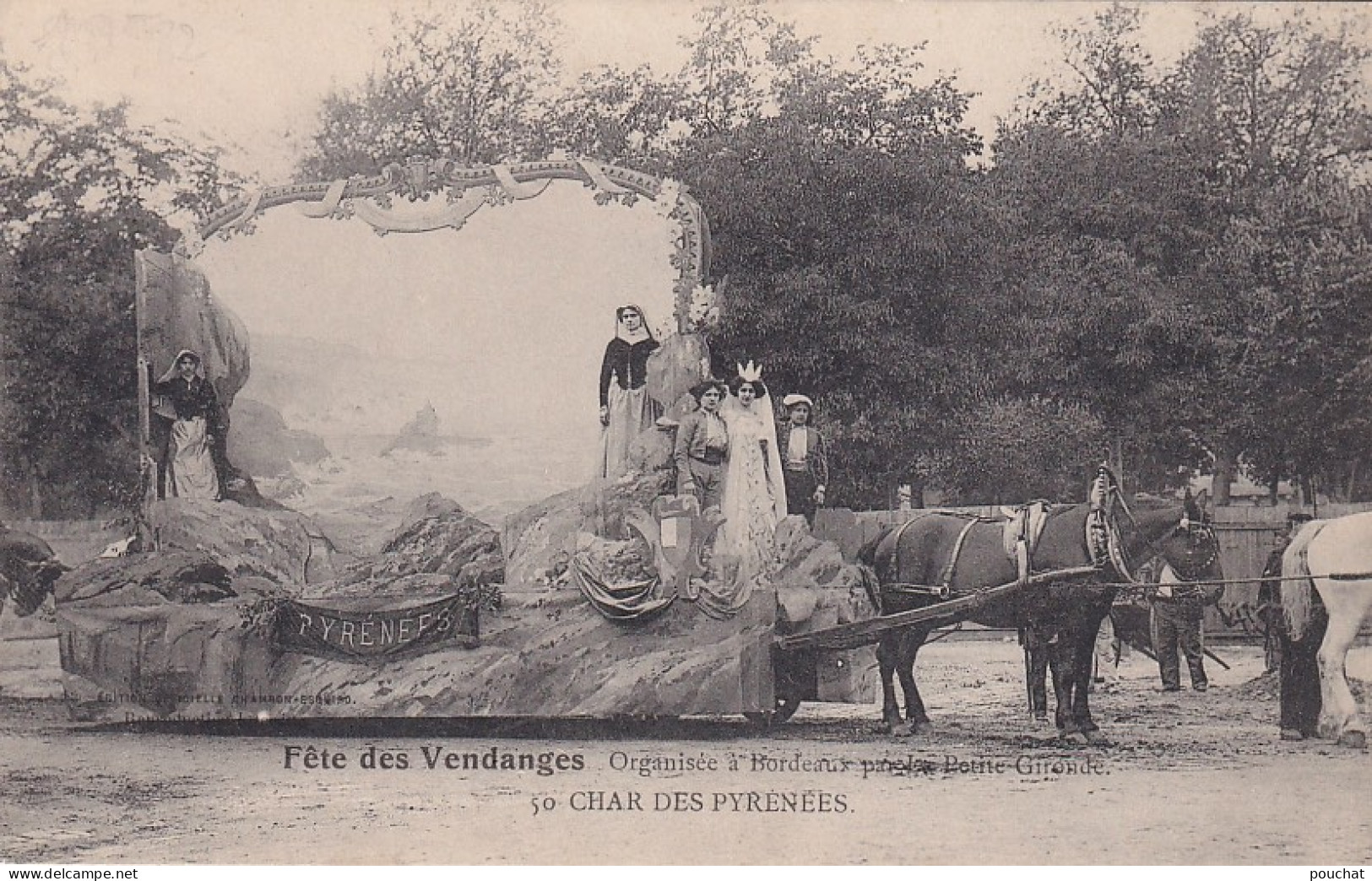 TE Nw28-(33) BORDEAUX - FETE DES VENDANGES ORGANISEE PAR  " LA PETITE GIRONDE " - CHAR DES PYRENEES - Bordeaux