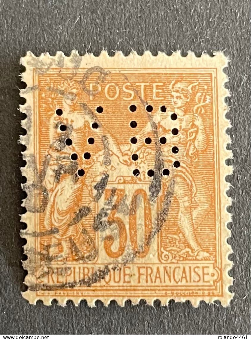 FRANCE V N° 80 Sage VB 8 Indice 2 Perforé Perforés Perfins Perfin ! Superbe - Otros & Sin Clasificación