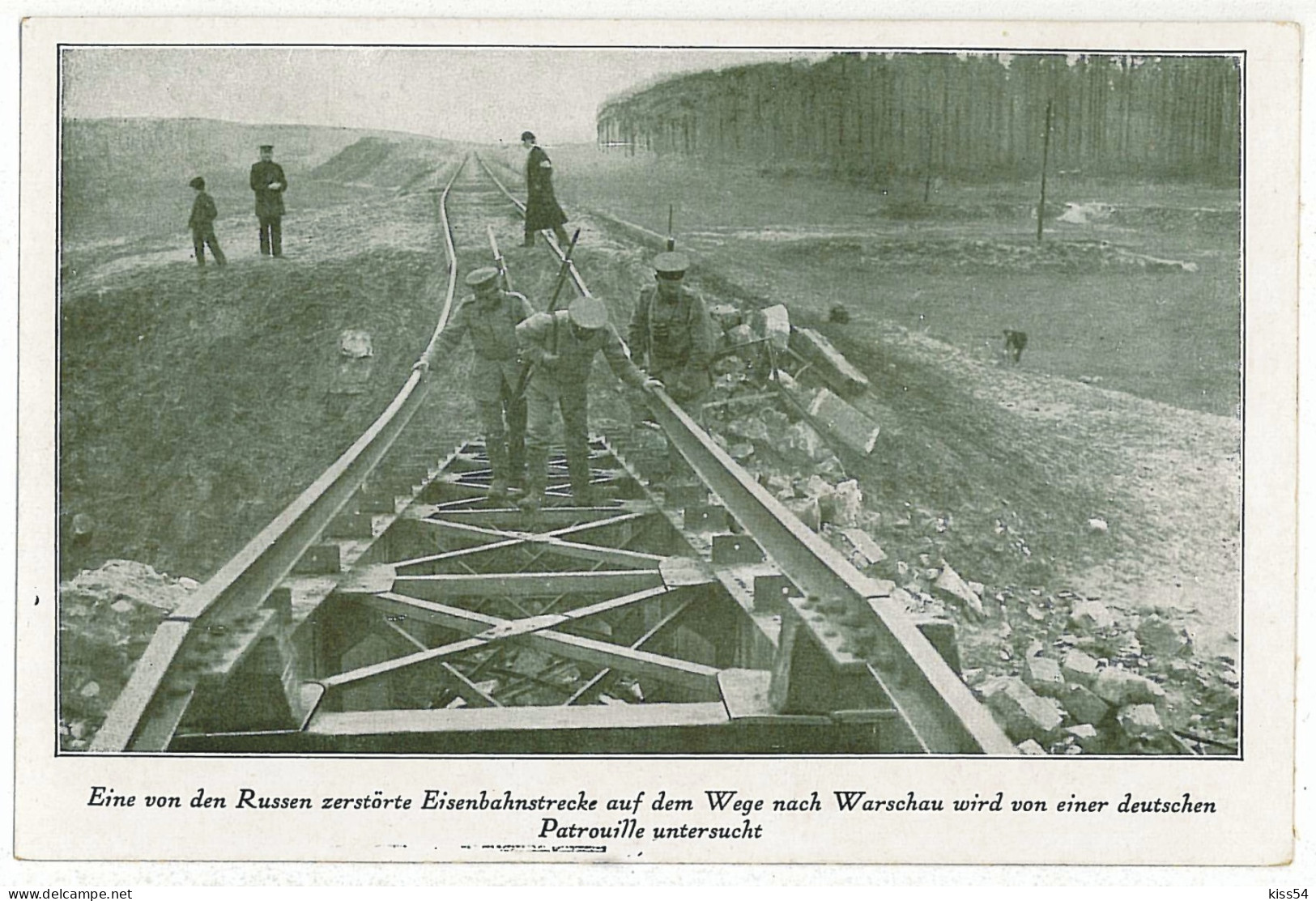 RUS 95 - 5099 Russian Railway From Warsaw Which Was Destroyed, Russia, Poland - Old Postcard - Unused - Russie