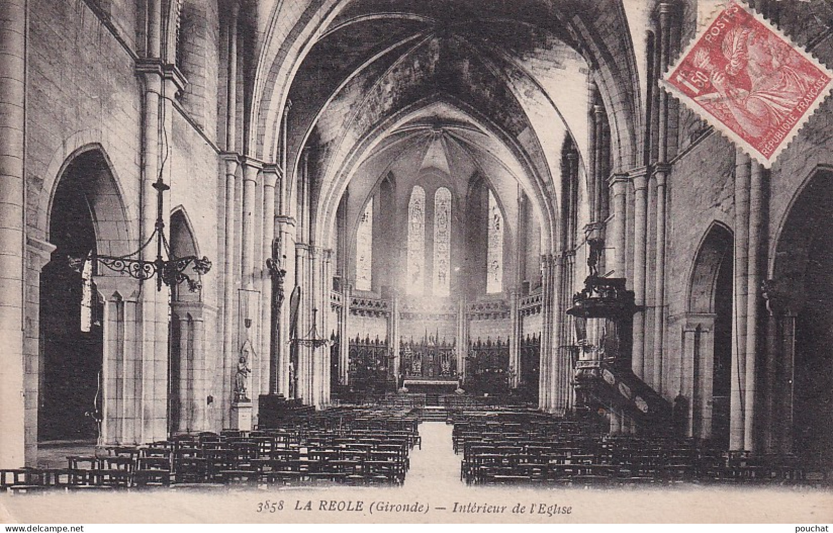 TE Nw29-(33) LA REOLE - INTERIEUR DE L'EGLISE - La Réole