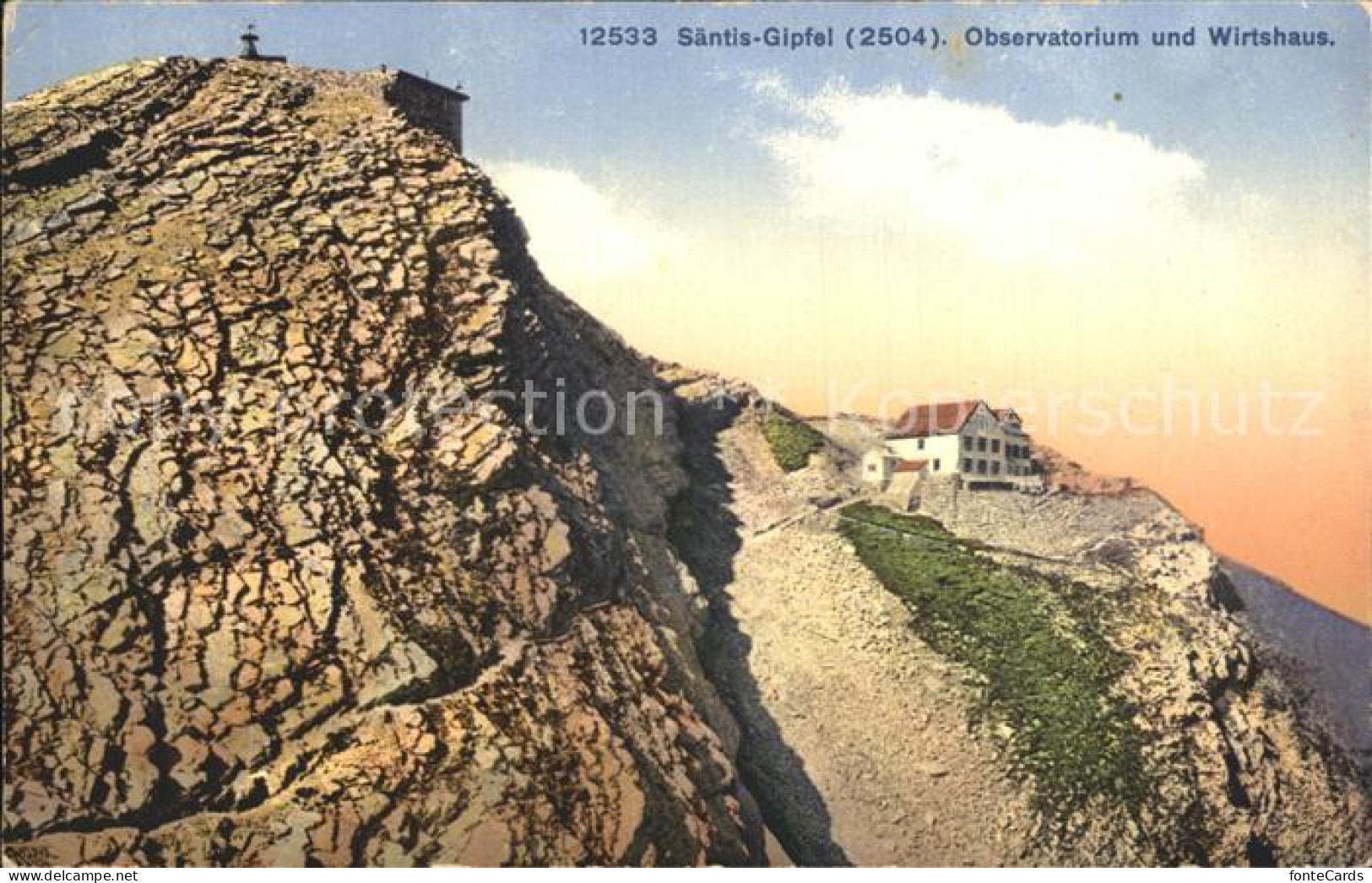 12316181 Saentis AR Gipfel Observatorium Wirtshaus Appenzeller Alpen Saentis AR - Sonstige & Ohne Zuordnung