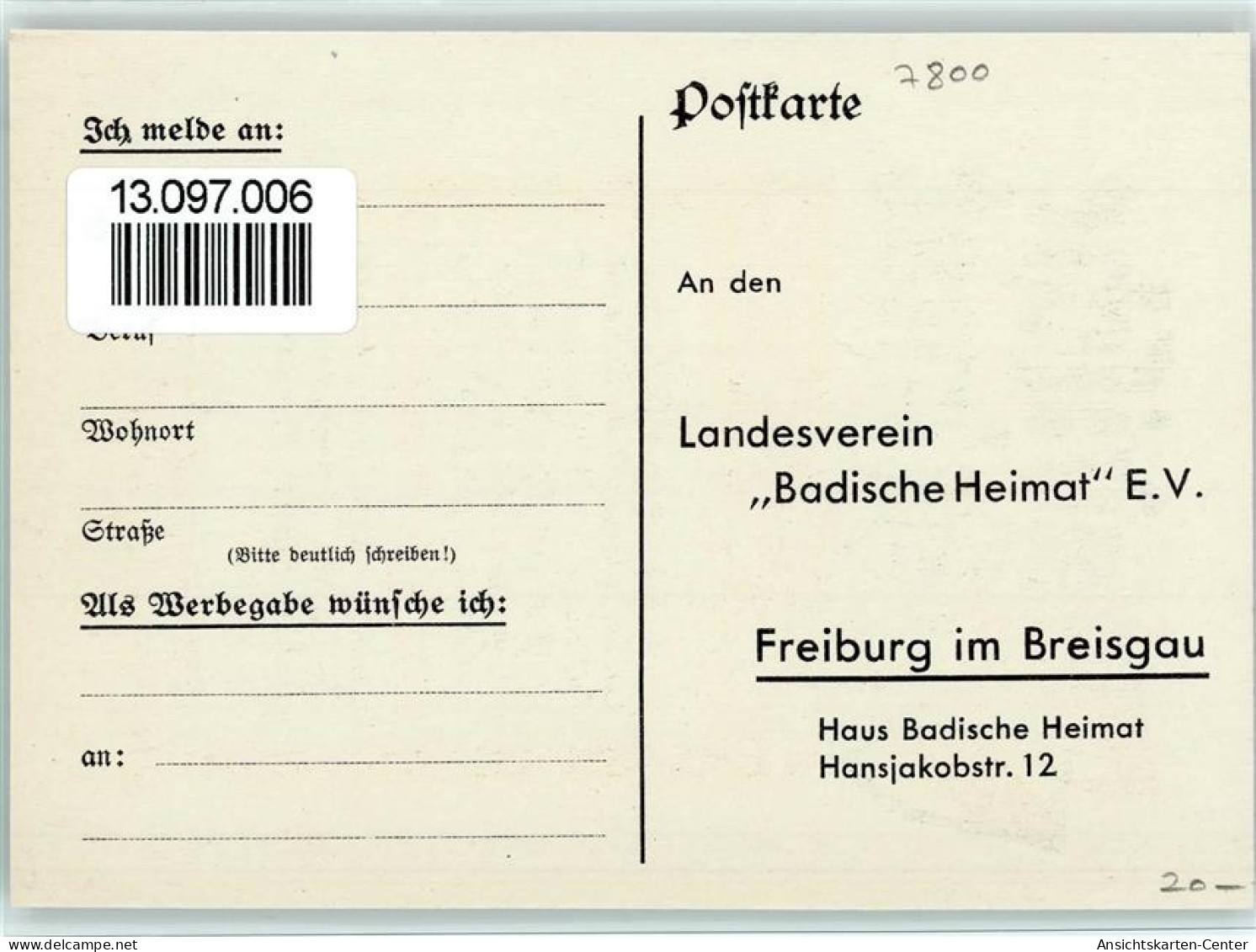 13097006 - Freiburg Im Breisgau - Freiburg I. Br.