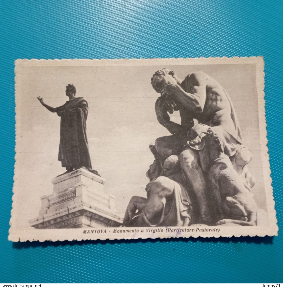 Cartolina Mantova - Monumento A Virgilio. Viaggiata 1949 - Mantova