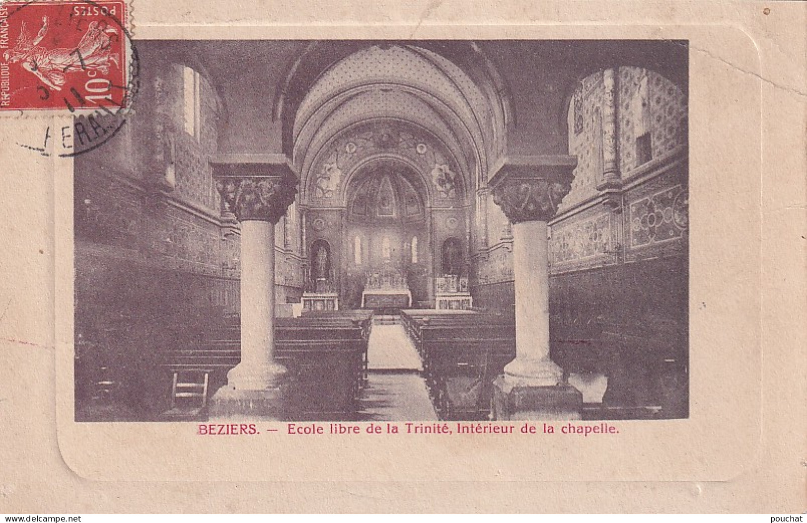 UR Nw27-(34) BEZIERS - ECOLE LIBRE DE LA TRINITE , INTERIEUR DE LA CHAPELLE - Beziers