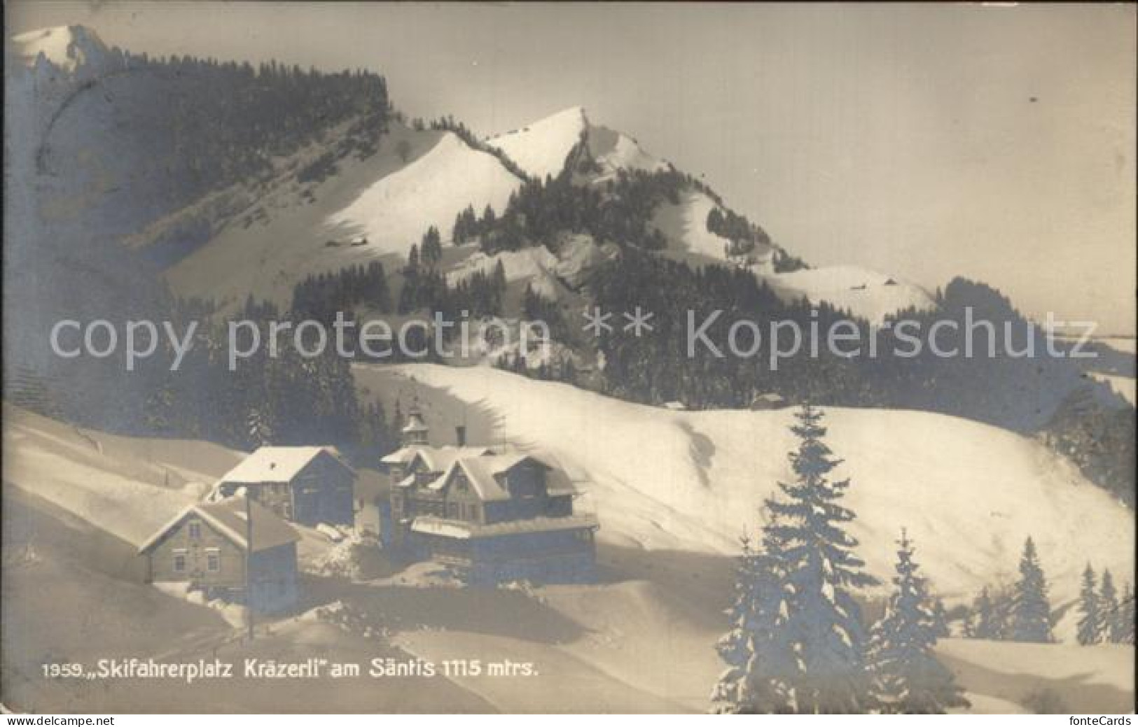 12316152 Kraezerli AR Skifahrerplatz Am Saentis Appenzeller Alpen Saentis - Sonstige & Ohne Zuordnung