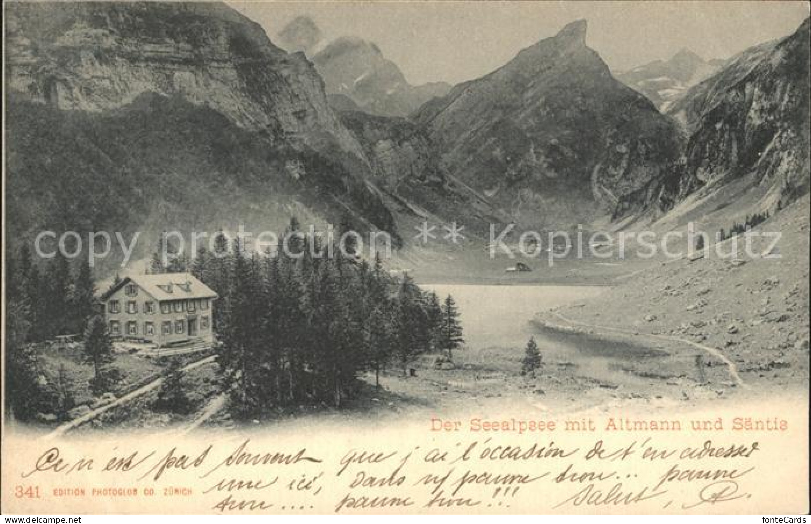 12316122 Seealpsee Gasthaus Mit Altmann Saentis Appenzeller Alpen Seealpsee - Andere & Zonder Classificatie