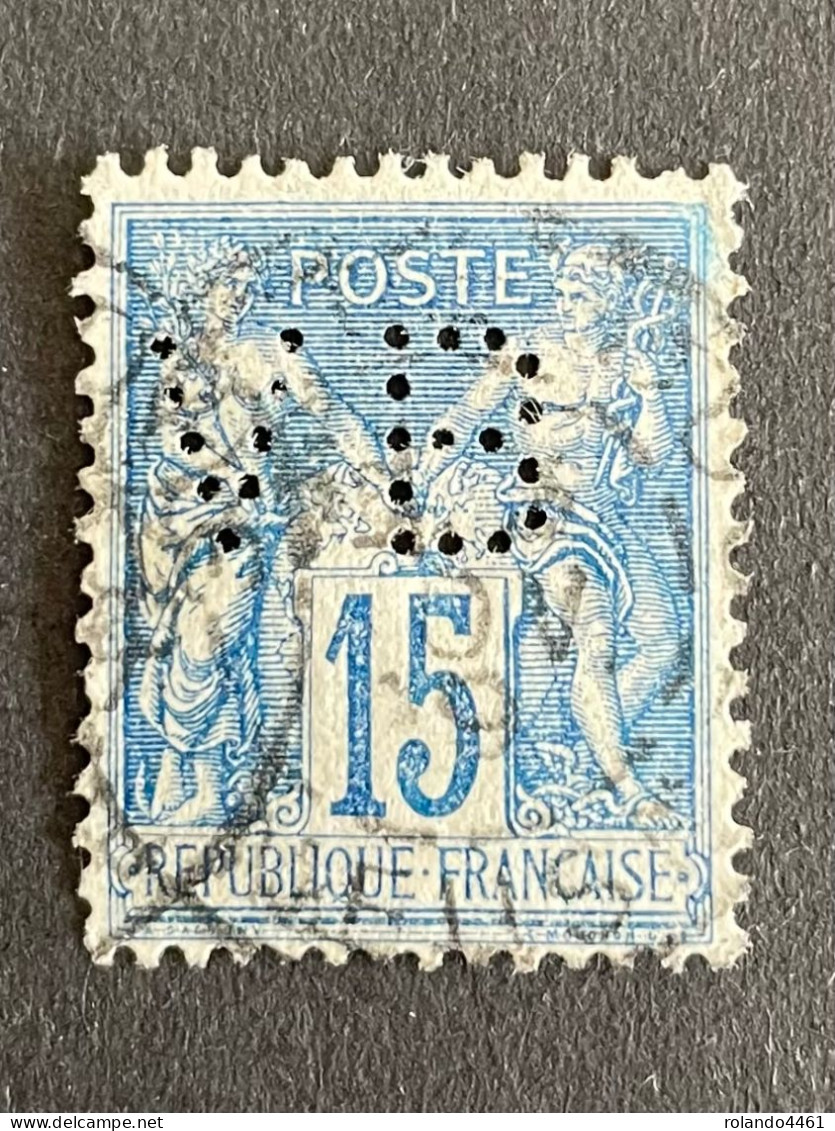 FRANCE V N° 101 Sage VB 8 Indice 2 Perforé Perforés Perfins Perfin !! - Other & Unclassified