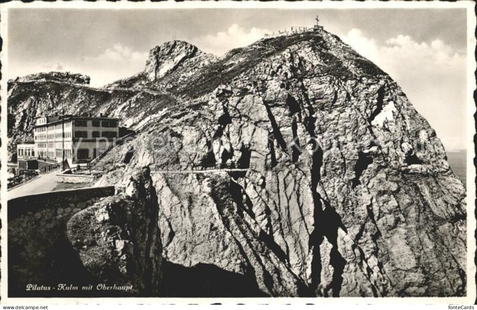 12316113 Pilatus Kulm Berghotel Mit Oberhaupt Gipfelkreuz Pilatus  - Sonstige & Ohne Zuordnung