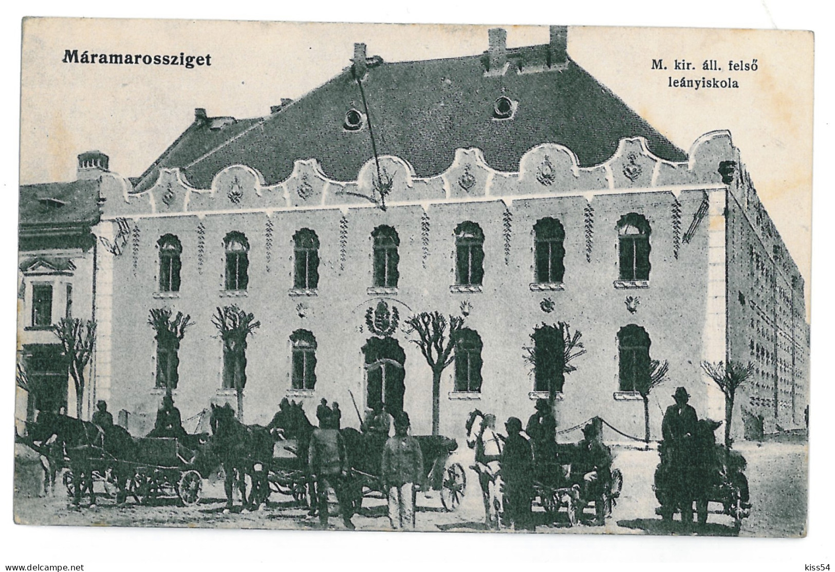 RO 38 - 11052 SIGHET, Maramures, Market, Carriages, Romania - Old Postcard, CENSOR - Used - Romania