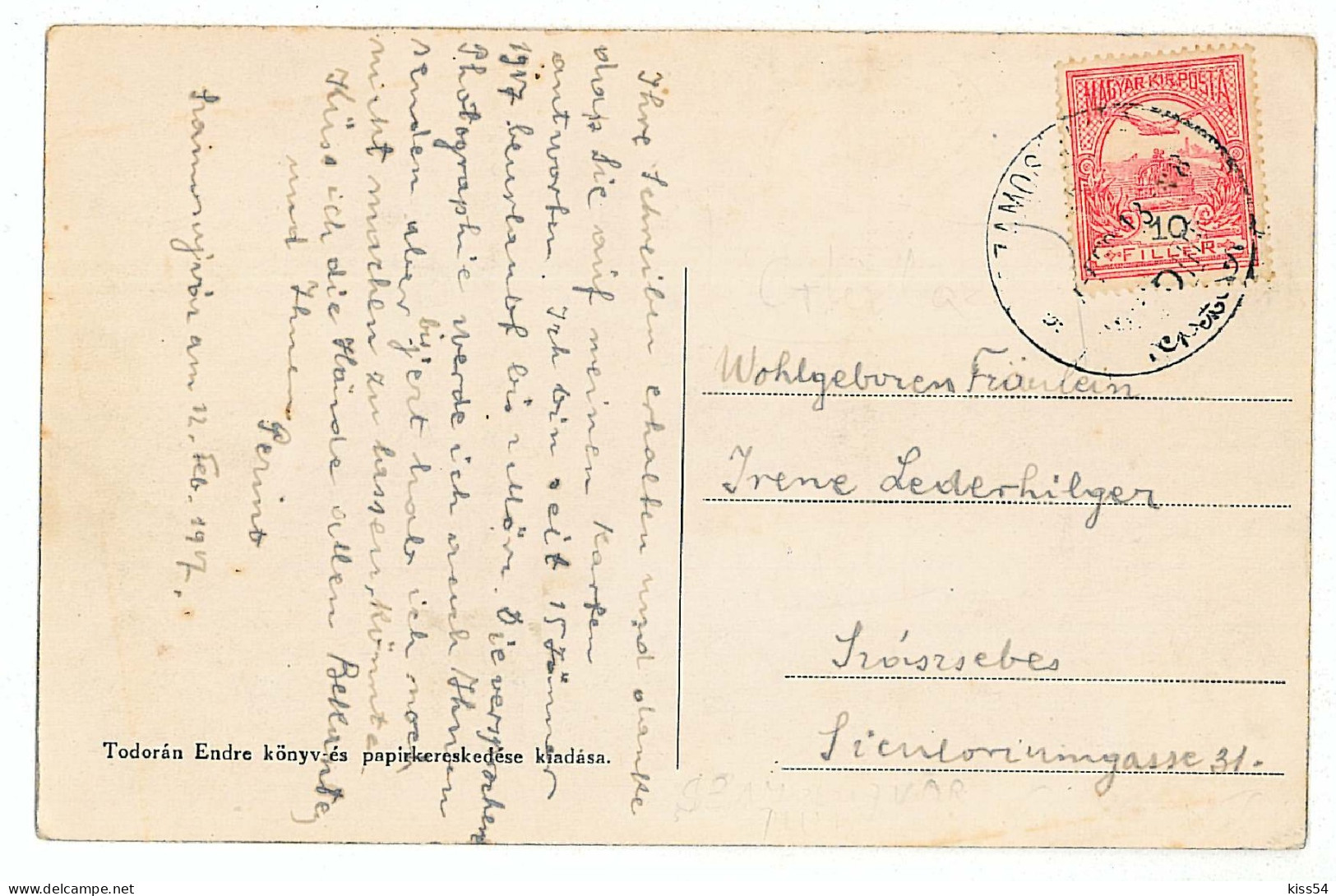 RO 38 - 2866 GHERLA, Cluj, Railway, Romania - Old Postcard - Used - 1917 - Romania