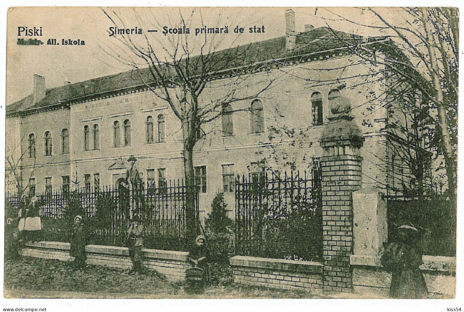 RO 38 - 2937 SIMERIA, Hunedoara, Primary School, Romania - Old Postcard - Used - 1921 - Roumanie