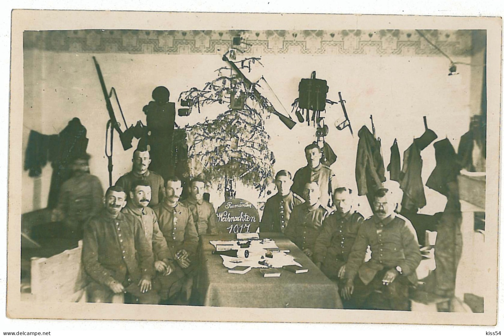 RO 38 - 5103 ARMY, Soldiers, Christmas Celebration, Romania - Old Postcard Real PHOTO - Unused - 1917 - Romania