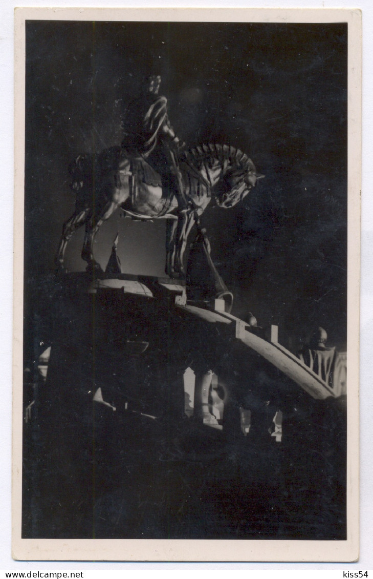 RO 38 - 976  CLUJ, Statue, Matei Corvin, Romania - Old Postcard, Real PHOTO - Used - 1934 - Romania