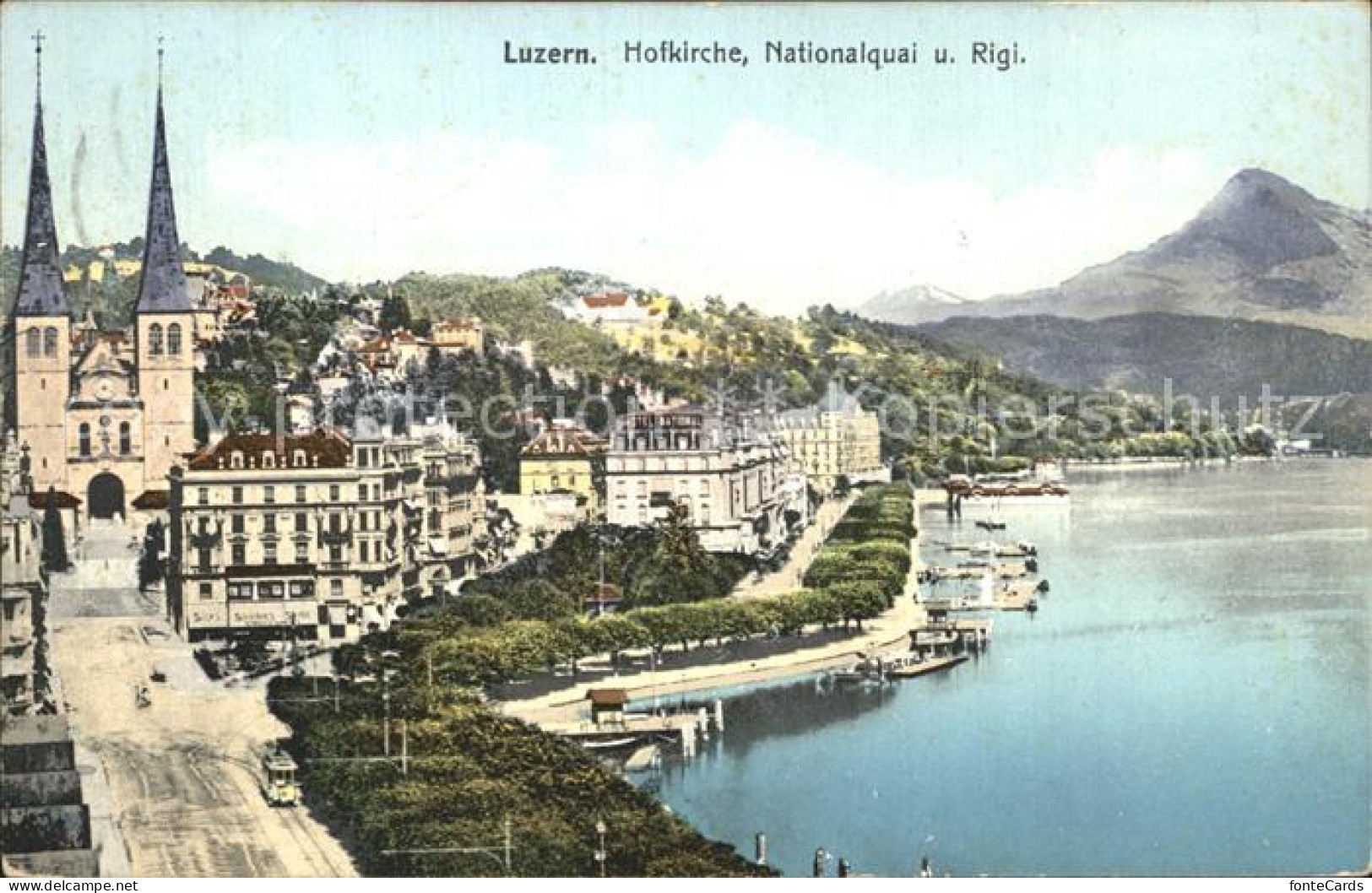 12316103 Luzern LU Hofkirche Nationalquai Vierwaldstaettersee Rigi Luzern - Sonstige & Ohne Zuordnung