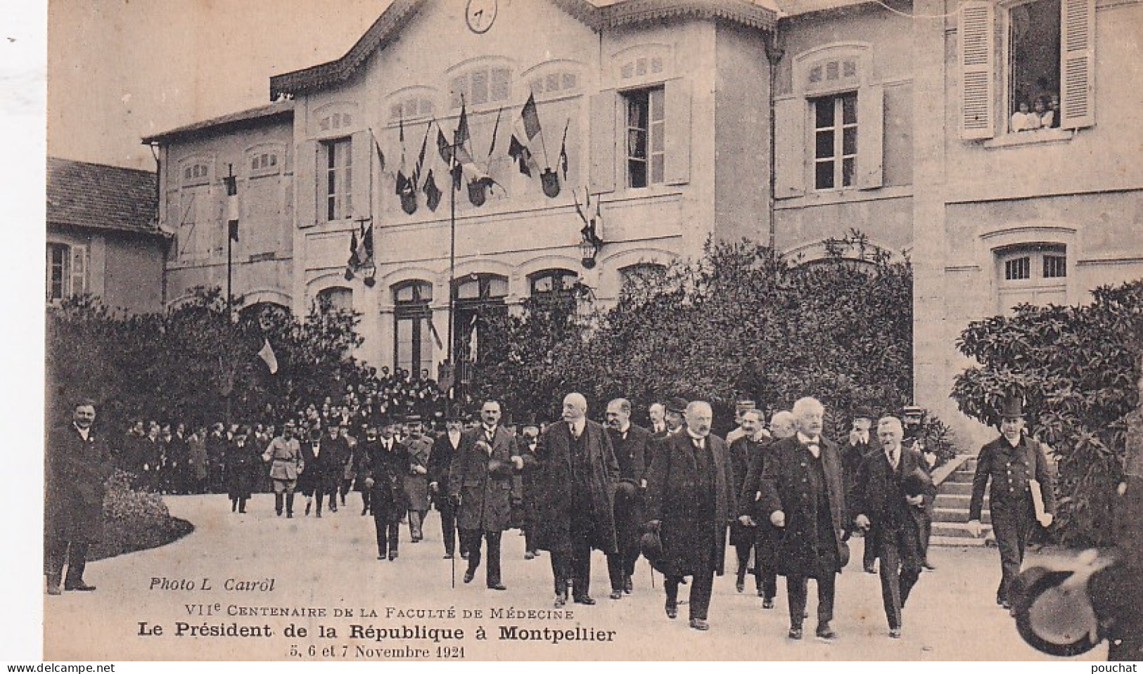 UR Nw28-(34) LE PRESIDENT DE LA REPUBLIQUE A. MILLERAND , A MONTPELLIER ( NOV. 1921 ) - VISITE A L'ECOLE D'AGRICULTURE  - Montpellier