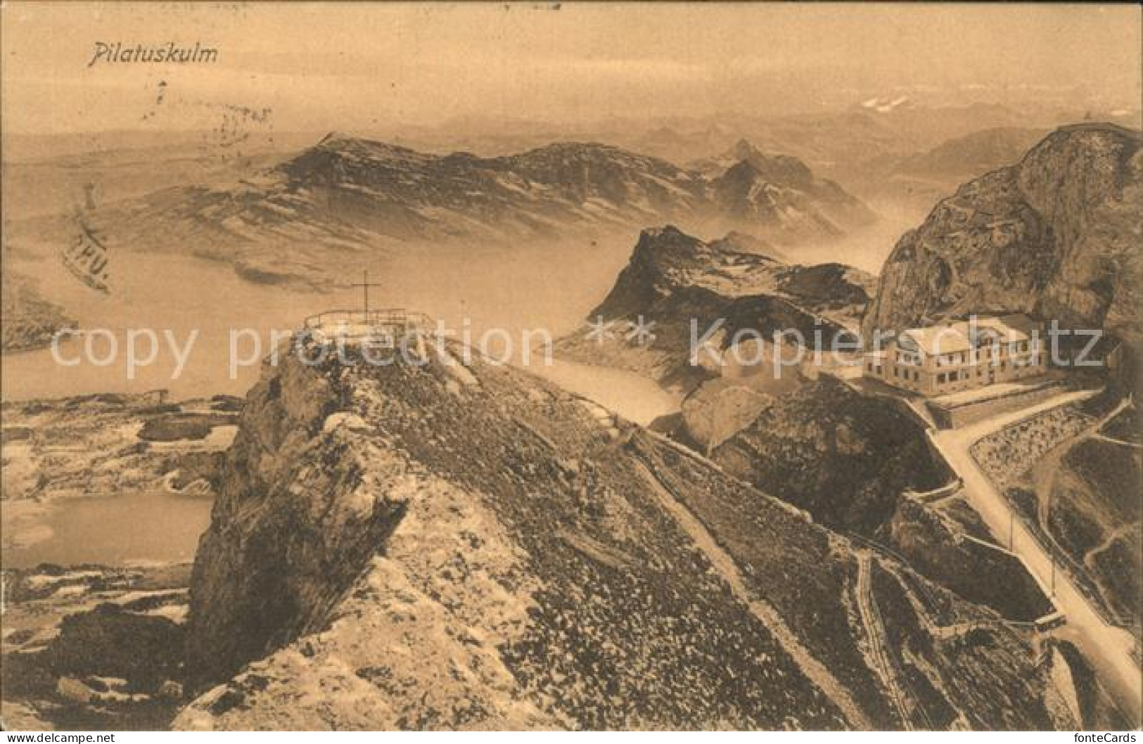 12316100 Pilatus Kulm Berghotels Vierwaldstaettersee Alpenpanorama Pilatus  - Andere & Zonder Classificatie