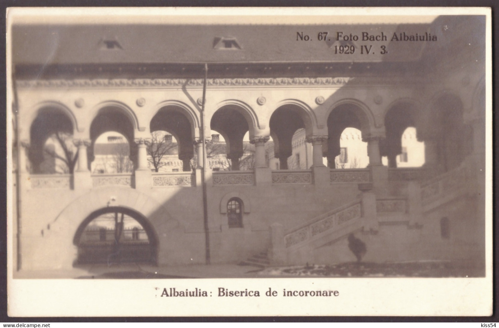 RO 38 - 24899 ALBA-IULIA, Biserica Incoronarii, Romania - Old Postcard, Real Photo - Used - 1929 - Romania
