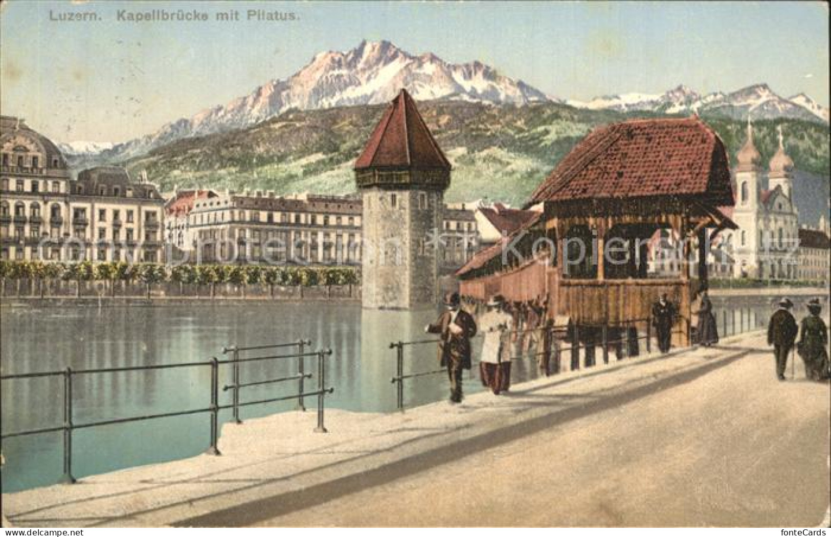 12316094 Luzern LU Kapellbruecke Holzbruecke Vierwaldstaettersee Pilatus Voralpe - Sonstige & Ohne Zuordnung