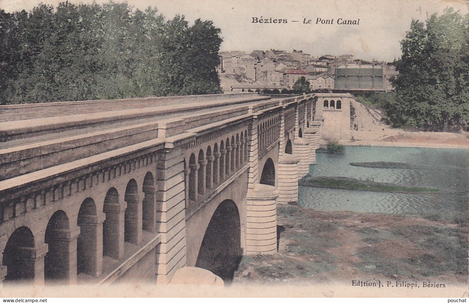 UR Nw28-(34) BEZIERS - LE PONT CANAL - CARTE COLORISEE - Beziers