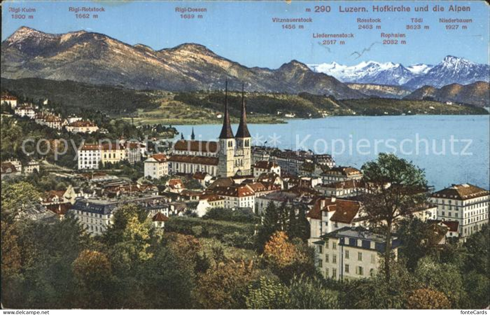 12316088 Luzern LU Hofkirche Vierwaldstaettersee Alpenpanorama Luzern - Altri & Non Classificati