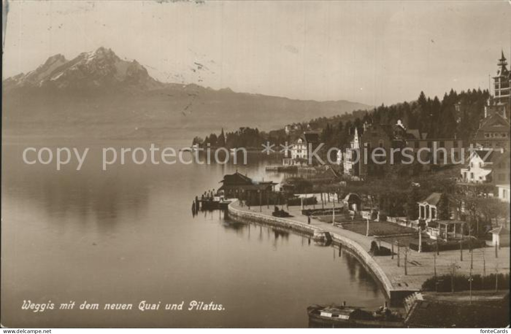 12316084 Weggis Vierwaldstaettersee Mit Neuem Quai Vierwaldstaettersee Pilatus W - Sonstige & Ohne Zuordnung